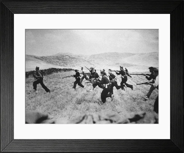 Framed Print : Spain. Civil War (1936-1939). Republican militia men on the front. AISA / Everett Collection**US SALES ONLY** Framed Print : Spain. Civil War (1936-1939). Republican militia men on the front. AISA / Everett Collection**US SALES ONLY**