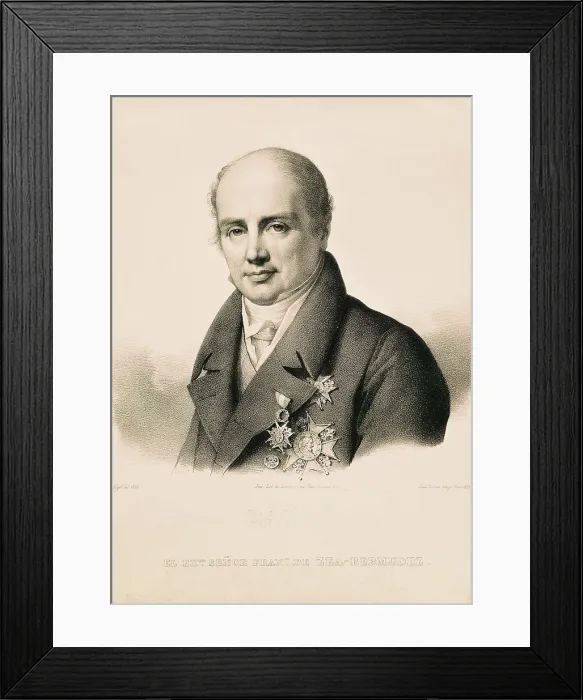 Framed Print : CEA BERMUDEZ, Francisco (1772-1850). Spanish politician and diplomat. Litography. SPAIN. Madrid. Romantic Museum. AISA / Everett Collection**US SALES ONLY**