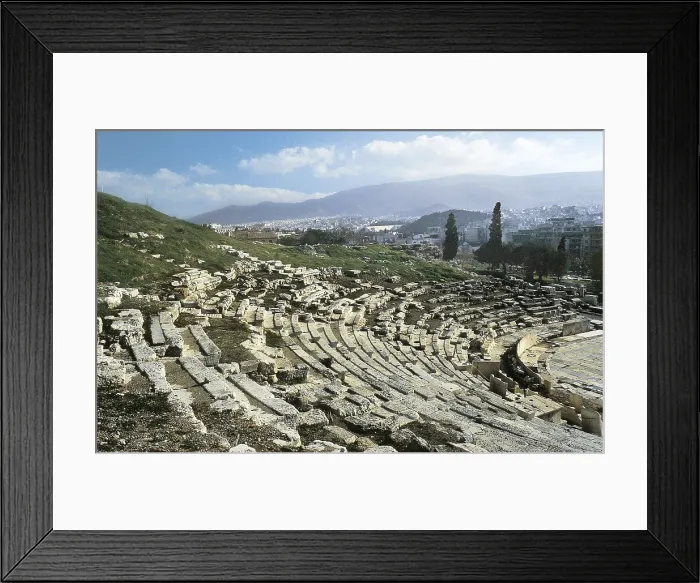 Framed Print : GREECE. ATTICA. Athens. Acropolis. Theatre of Dionysus (6th-5th c. BC). Greek art. Architecture. AISA / Everett Collection**US SALES ONLY**