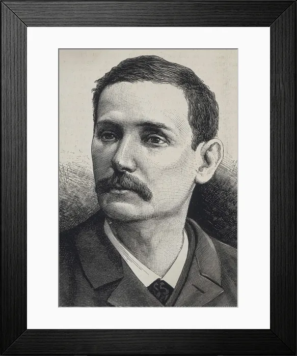 Framed Print : PEREZ GALDOS, Benito (1843-1920). Portrait (1883). Etching. AISA / Everett Collection**US SALES ONLY**