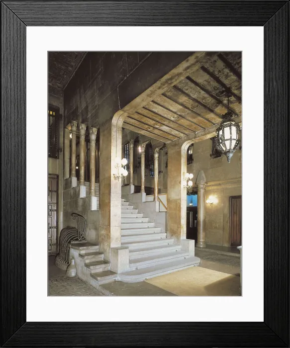 Framed Print : GAUDI i CORNET, Antoni (1852-1926). Guell Palace. 1885-1890. SPAIN. Barcelona. Gell Palace. Entrance hall. Modernism. Architecture. AISA / Everett Collection**US SALES ONLY** Framed Print : GAUDI i CORNET, Antoni (1852-1926). Guell Palace. 1885-1890. SPAIN. Barcelona. Gell Palace. Entrance hall. Modernism. Architecture. AISA / Everett Collection**US SALES ONLY**