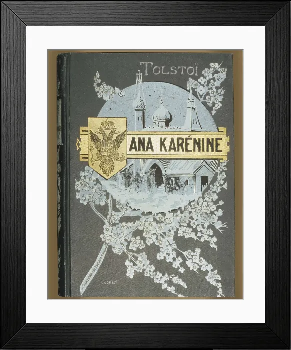 Framed Print : TOLSTOY, Lev Nikolayevich, Leo (1828-1910). Title page of an edition of 'Anna Karenina' by Leo Tolstoy in Spanish from 1887. SPAIN. Barcelona