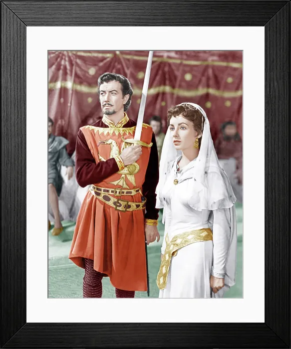 Framed Print : IVANHOE, from left: Robert Taylor, Elizabeth Taylor, 1952 Framed Print : IVANHOE, from left: Robert Taylor, Elizabeth Taylor, 1952