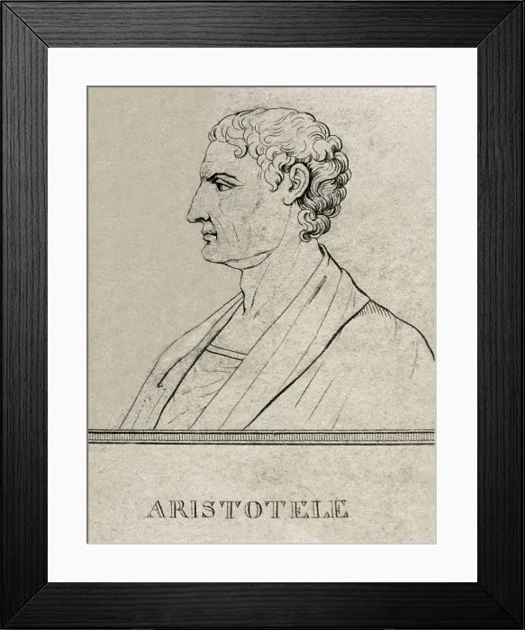 Framed Print : ARISTOTLE (384-332 BC). Engraving. AISA / Everett Collection**US SALES ONLY**
