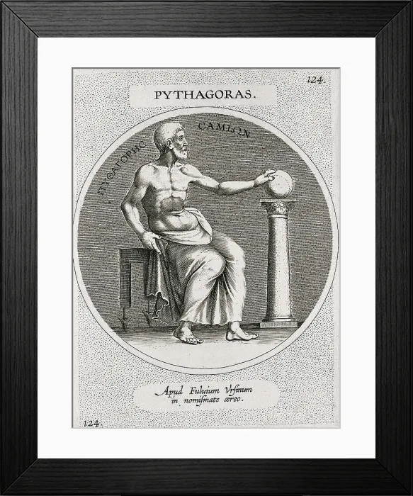 Framed Print : PYTHAGORAS ( c. 580 BC - c. 500). Engraving. SPAIN. Madrid. National Library. AISA / Everett Collection**US SALES ONLY** Framed Print : PYTHAGORAS ( c. 580 BC - c. 500). Engraving. SPAIN. Madrid. National Library. AISA / Everett Collection**US SALES ONLY**