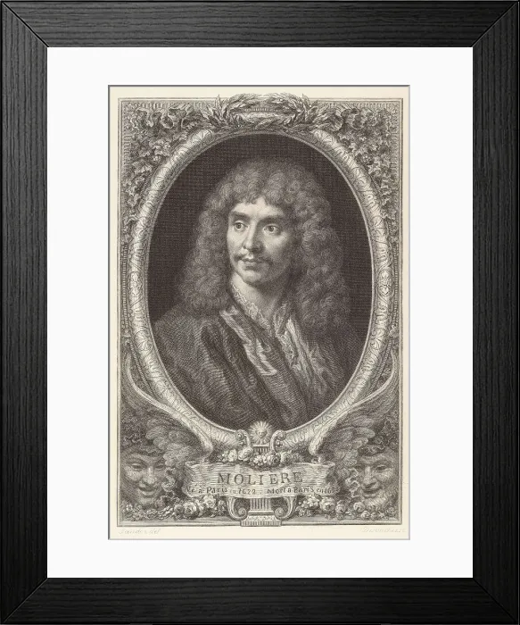 Framed Print : MOLIERE, Jean-Baptiste Poquelin, called (1622-1673). Engraving (17th c.). Etching. SPAIN. Barcelona. Biblioteca de Catalunya (National Library of Catalonia) Framed Print : MOLIERE, Jean-Baptiste Poquelin, called (1622-1673). Engraving (17th c.). Etching. SPAIN. Barcelona. Biblioteca de Catalunya (National Library of Catalonia)