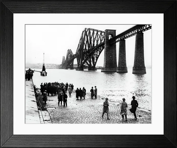 Framed Print : FORTH BRIDGE- German railway students studying the Firth of Forth Bridge in Edinburgh, Scotland. 10 / 16 / 39. Courtesy: CSU Archives  /  Everett Collection