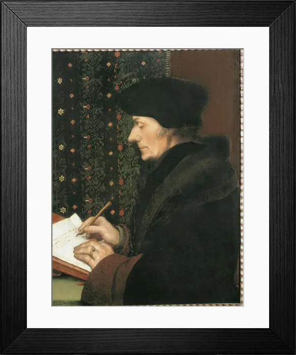 Framed Print : HOLBEIN, Hans, 'the Younger' (1497-1547). Erasmus. beg. 16th c. Renaissance art. Oil on canvas. FRANCE. Paris. Louvre Museum. AISA / Everett Collection**US SALES ONLY**