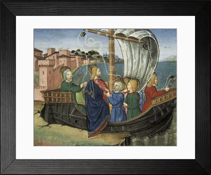 Framed Print : DE PREDIS, Cristoforo (1440-1486). Stories of Saint Joachim, Saint Anne, Virgin Mary, Jesus, the Baptist and the End of the World. 1476