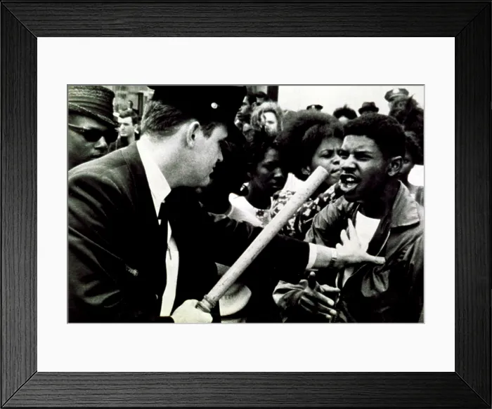 Framed Print : Civil Rights march confrontation with police in 1964. Courtesy: CSU Archives  /  Everett Collection