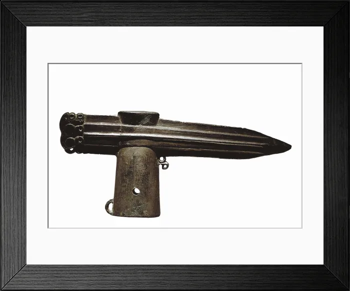 Framed Print : War ax, Tagar Culture (7th-6th c.). Bronze Age. Decorative Arts. RUSSIA. Saint Petersburg. State Hermitage Museum. Proc: RUSSIA. KRASNOYARSK