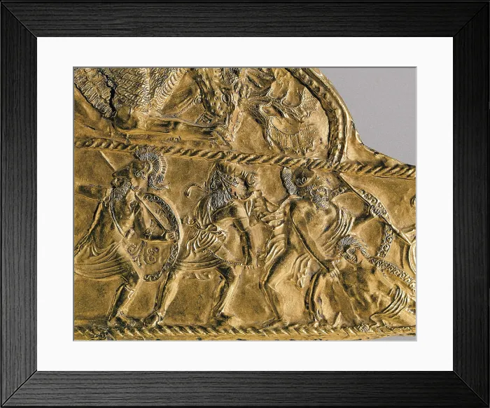 Framed Print : Overlay for a Scabbard with Battle Scenes. 4th c. BC. Central detail. Scythian Art. Jewelry. RUSSIA. Saint Petersburg. State Hermitage Museum. Proc: UKRAINE Framed Print : Overlay for a Scabbard with Battle Scenes. 4th c. BC. Central detail. Scythian Art. Jewelry. RUSSIA. Saint Petersburg. State Hermitage Museum. Proc: UKRAINE