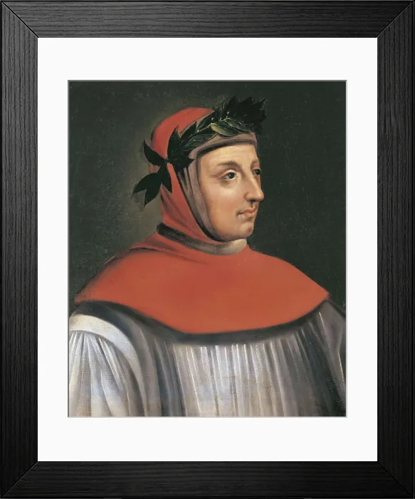Framed Print : PETRARCH (1304-1374). Anonymous portrait of the Italian School (17th c.). Oil on wood. FRANCE. Versailles. National Museum of Versailles. AISA / Everett Collection**US SALES ONLY**