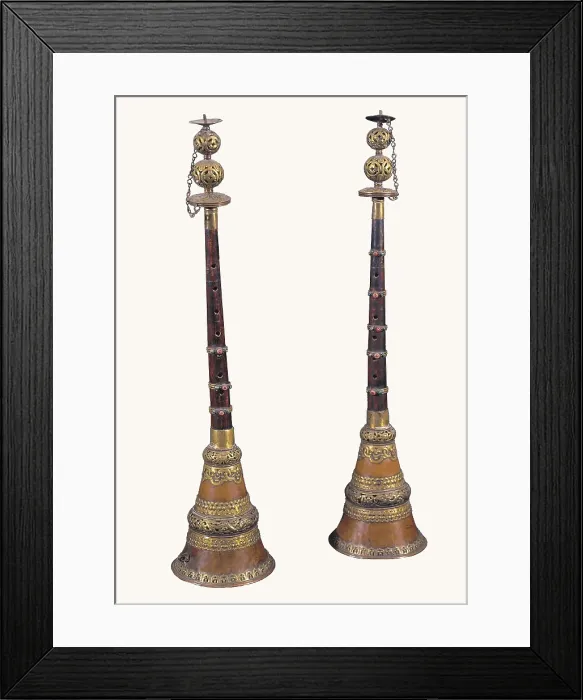 Framed Print : Ritual objects. Tibetan art. Jewelry. FRANCE. Paris. Guimet Museum. Proc: CHINA. TIBET. AISA / Everett Collection**US SALES ONLY**