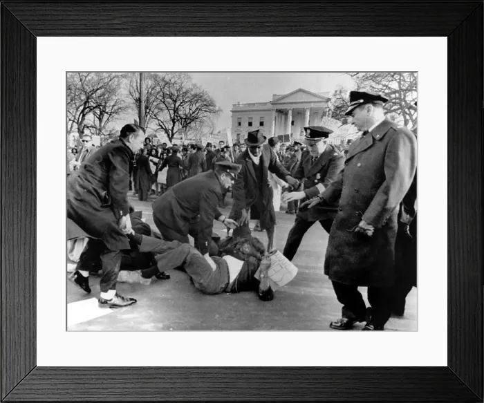Framed Print : Civil Rights demonstrators in Washington D.C.block traffic in front of the White House, 3 / 12 / 65. Courtesy: CSU Archives / Everett Collection Framed Print : Civil Rights demonstrators in Washington D.C.block traffic in front of the White House, 3 / 12 / 65. Courtesy: CSU Archives / Everett Collection