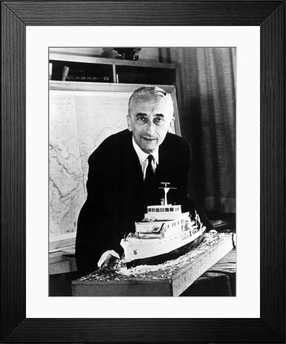 Framed Print : Jacques-Ives Cousteau, naturalist and undersea explorer, undated.. Courtesy: CSU Archives / Everett Collection Framed Print : Jacques-Ives Cousteau, naturalist and undersea explorer, undated.. Courtesy: CSU Archives / Everett Collection