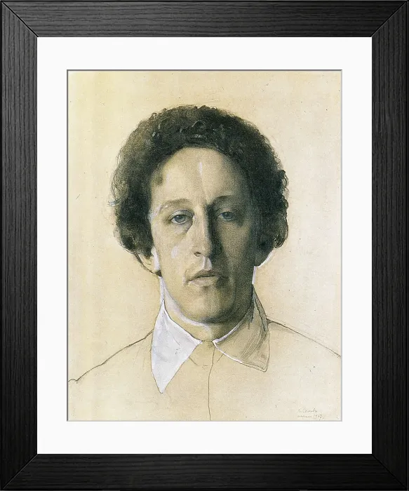 Framed Print : SOMOV, Konstantin (1869-1939). Portrait of Alexadr Aleksandrovich Blok. 1907. Pencil, watercolour and gouache on paper drawing. Drawing. RUSSIA. Moscow. Tretyakov Gallery Framed Print : SOMOV, Konstantin (1869-1939). Portrait of Alexadr Aleksandrovich Blok. 1907. Pencil, watercolour and gouache on paper drawing. Drawing. RUSSIA. Moscow. Tretyakov Gallery