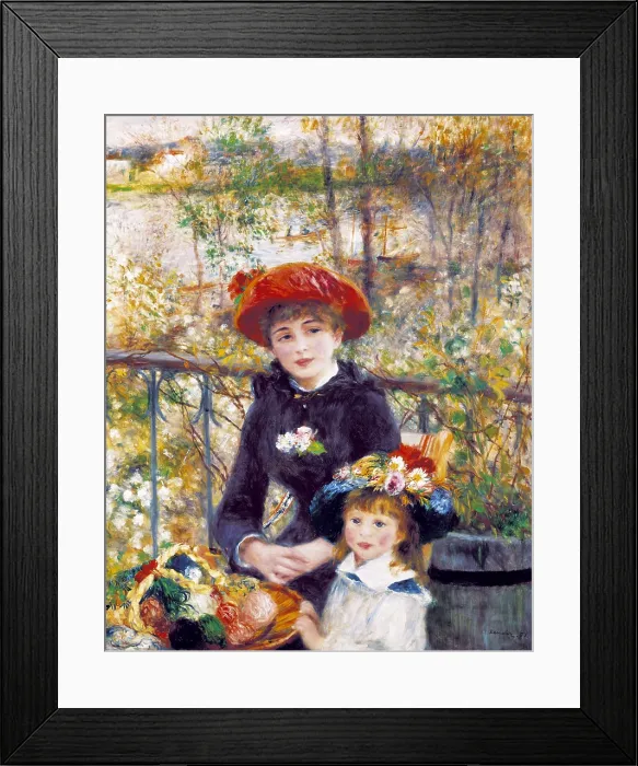 Framed Print : RENOIR, Pierre-Auguste (1841-1919). Two Sisters (On the terrace). 1881. Impressionism. Oil on canvas. UNITED STATES OF AMERICA. Chicago. Art Institute of Chicago