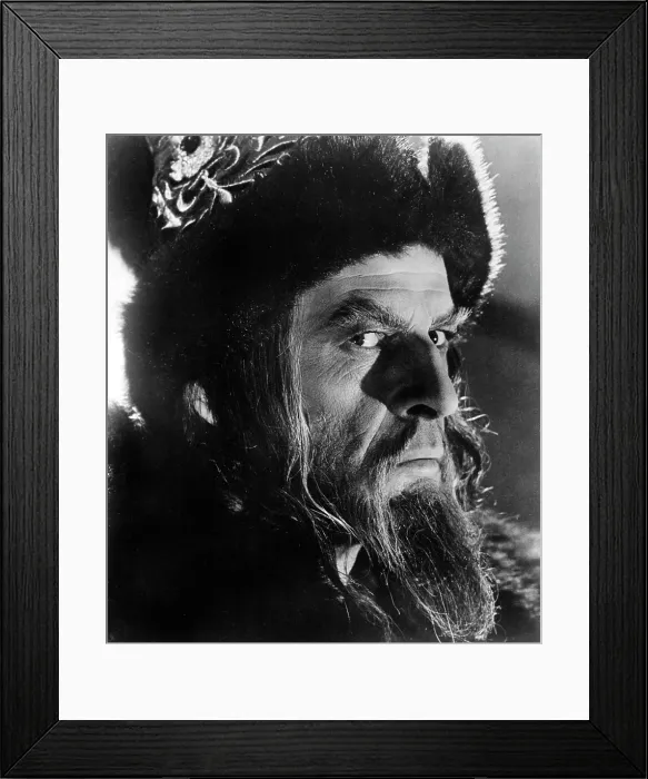 Framed Print : IVAN THE TERRIBLE, PART TWO, (aka IVAN GROZNYY II: BOYARSKY ZAGOVOR, aka IVAN THE TERRIBLE, PART II: THE BOYARS PLOT), Nikolai Cherkasov as Czar Ivan IV, i.e