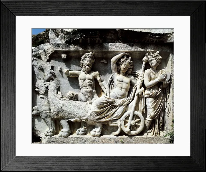 Framed Print : TURKEY. Bergama. Pergamon. Relief with mythological scene (3rd-2nd c. BC). Greek art. Relief on marble. AISA / Everett Collection**US SALES ONLY**