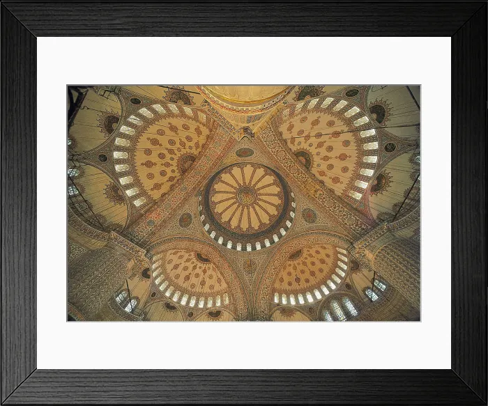 Framed Print : Mehmed Aga (1553-1625). Sultan Ahmed Mosque or Blue Mosque. 1603-1617. TURKEY. Istanbul. Sultan Ahmed Mosque (Blue Mosque). Ottoman art. Architecture