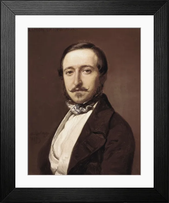 Framed Print : MADRAZO, Federico (1815-1894). Portrait of Ramon de Campoamor. 1847. Oil on canvas. SPAIN. Madrid. National Library. AISA / Everett Collection**US SALES ONLY**