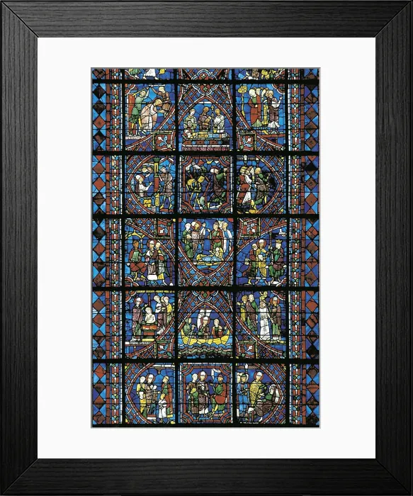 Framed Print : Notre-Dame Cathedral of Chartres. 1194-1290. FRANCE. Chartres. Notre Dame cathedral. Gothic art. Glass window. AISA / Everett Collection**US SALES ONLY**