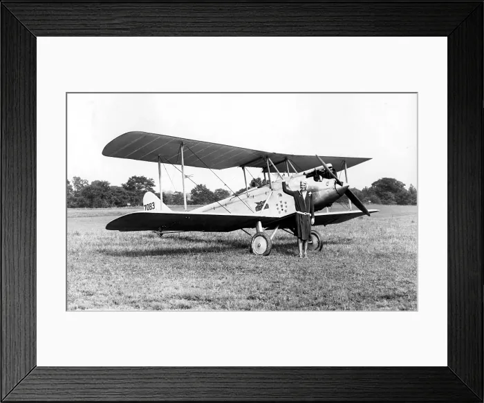Framed Print : BRIARCLIFF, NY--Miss Amelia Earhart, the well-known pilot, tested out for the first time the Avro-Avian biplane which she bought from Lady Heath of England