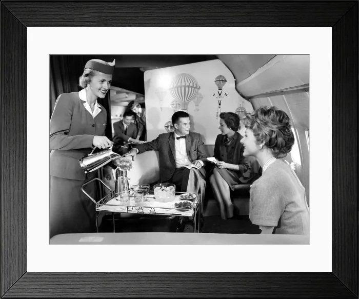 Framed Print : Pan Am Airlines introduces the Boeing 707 airplane, 1958. Courtesy: CSU Archives  /  Everett Collection