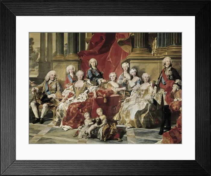 Framed Print : AISA / Everett Collection VAN LOO, Louis Michel (1707-1771). The Family of Philip V. 1743. Right central detail
