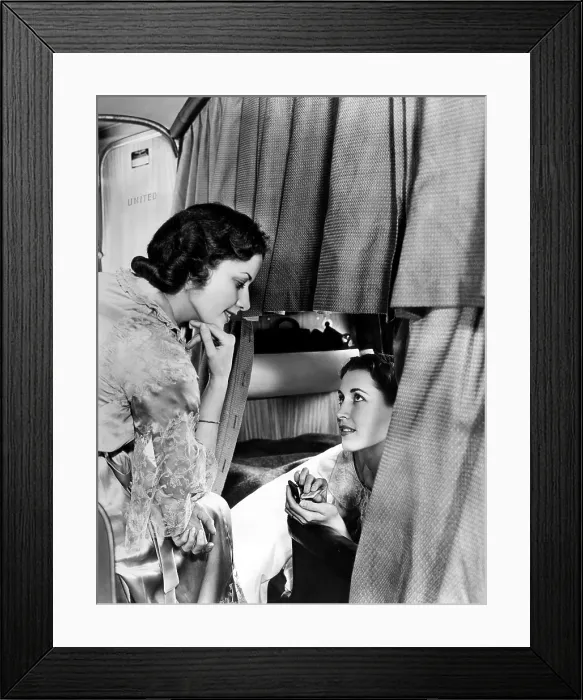Framed Print : United Airlines sleeper airplane for coast-to-coast overnight flights, 1937. Courtesy: CSU Archives / Everett Collection