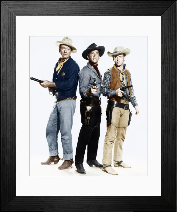 Framed Print : RIO BRAVO, from left: John Wayne, Dean Martin, Ricky Nelson, 1959 Framed Print : RIO BRAVO, from left: John Wayne, Dean Martin, Ricky Nelson, 1959