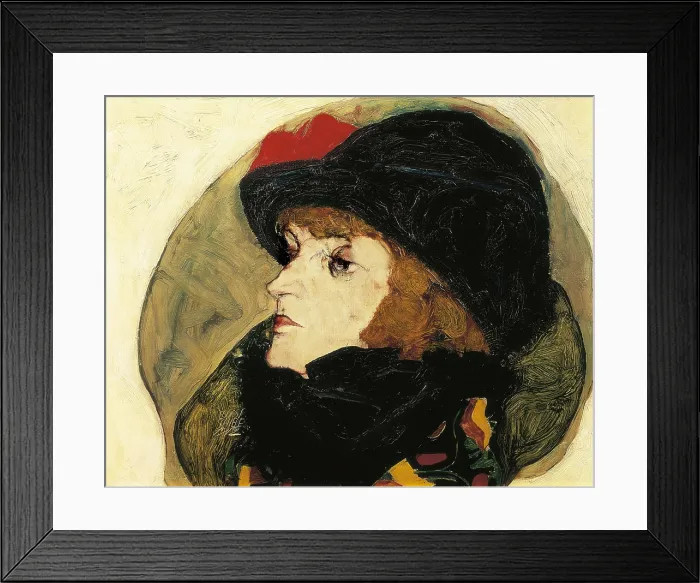 Framed Print : SCHIELE, Egon (1890-1918). Portrait of Ida Roessler. 1912. Expressionism. Oil on canvas. AUSTRIA. Vienna. Historical Museum of the City of Vienna