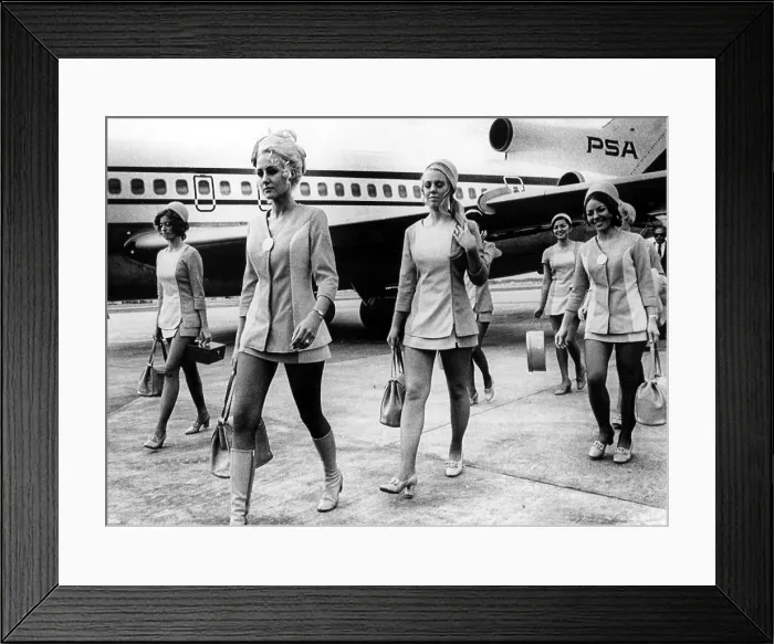 Framed Print : January 8, 1972-- Miami, FLA-- Stewardesses who were aboard the Pacific Northwest Airlines Boeing 727 which was hijacked on a flight from San Francisco to Los Angeles January 8 Framed Print : January 8, 1972-- Miami, FLA-- Stewardesses who were aboard the Pacific Northwest Airlines Boeing 727 which was hijacked on a flight from San Francisco to Los Angeles January 8