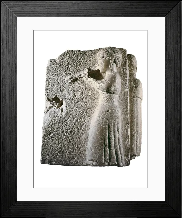 Framed Print : Flautist of Osuna. 3rd BC. Iberian art. Relief on rock. SPAIN. Madrid. National Museum of Archaeology. Proc: SPAIN. Osuna. AISA / Everett Collection**US SALES ONLY** Framed Print : Flautist of Osuna. 3rd BC. Iberian art. Relief on rock. SPAIN. Madrid. National Museum of Archaeology. Proc: SPAIN. Osuna. AISA / Everett Collection**US SALES ONLY**