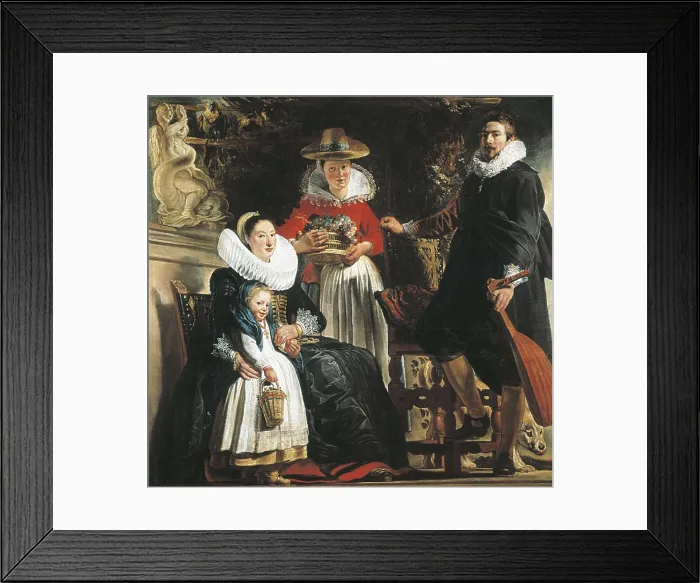 Framed Print : JORDAENS, Jacob (1593-1678). The Artist and His Family in a Garden. ca. 1640. Baroque art. ; Flemish art. Oil on canvas. SPAIN. Madrid. Prado Museum Framed Print : JORDAENS, Jacob (1593-1678). The Artist and His Family in a Garden. ca. 1640. Baroque art. ; Flemish art. Oil on canvas. SPAIN. Madrid. Prado Museum