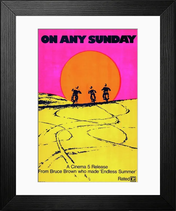 Framed Print : ON ANY SUNDAY, US poster art, 1971