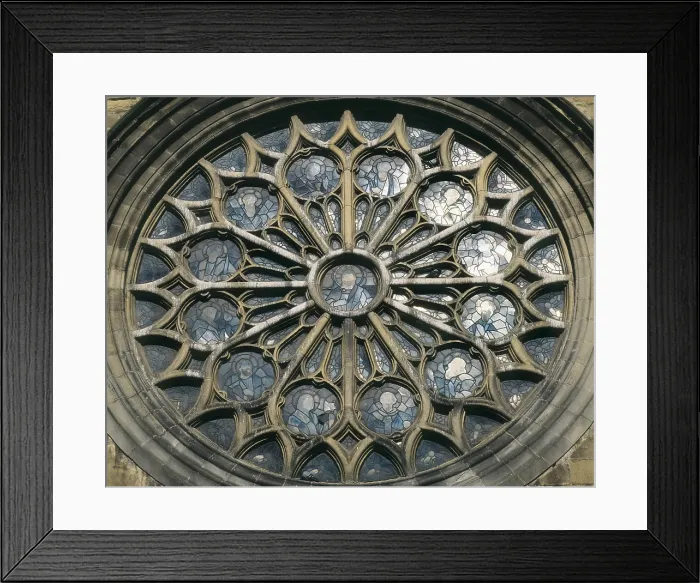 Framed Print : SPAIN. Donostia. Church of San Vicente Mrtir. Rose window (1507). Gothic art. Architecture. AISA / Everett Collection**US SALES ONLY**