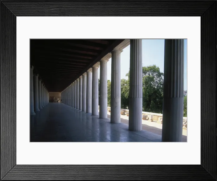 Framed Print : GREECE. ATTICA. ATHENS. Athens. Stoa of Attalos, in the ancient Agora. AISA / Everett Collection**US SALES ONLY**