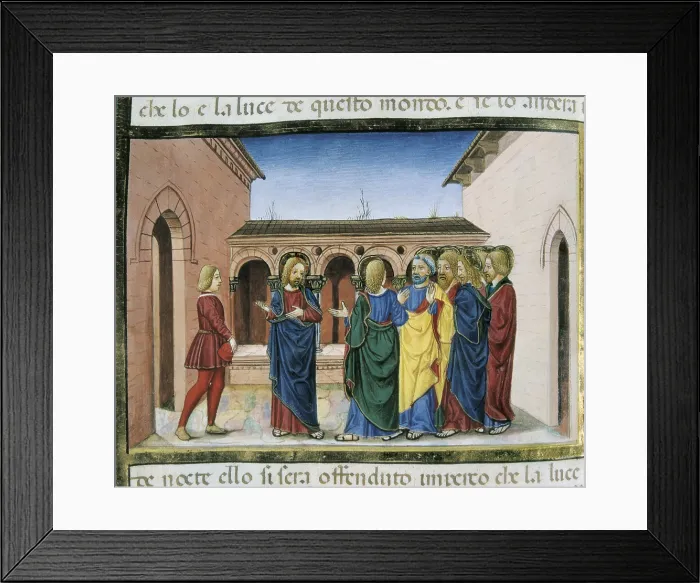 Framed Print : DE PREDIS, Cristoforo (1440-1486). Stories of Saint Joachim, Saint Anne, Virgin Mary, Jesus, the Baptist and the End of the World. 1476 Framed Print : DE PREDIS, Cristoforo (1440-1486). Stories of Saint Joachim, Saint Anne, Virgin Mary, Jesus, the Baptist and the End of the World. 1476