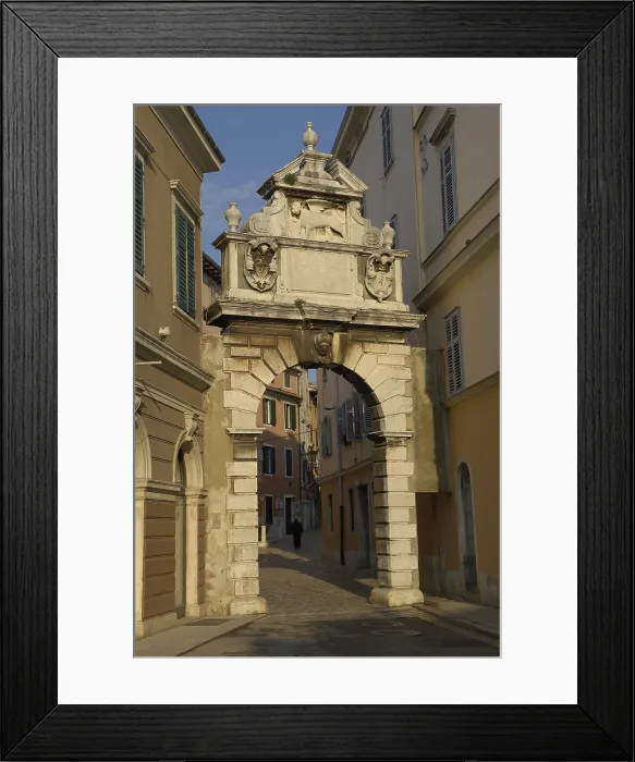 Framed Print : CROATIA. Rovinj. Balbi Arch (1680) with the Venetian lion of St. Mark. Architecture. AISA / Everett Collection**US SALES ONLY**