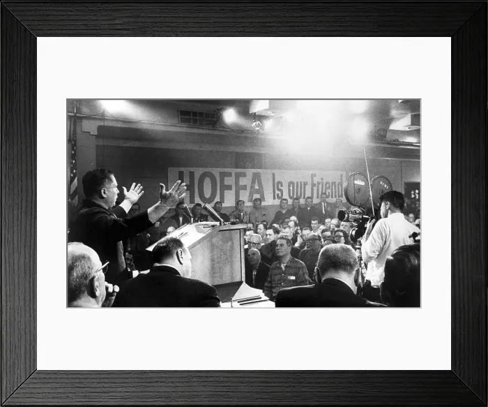 Framed Print : JAMES R. HOFFA- At a Teamster local meeting in Detroit. 1963. Courtesy: CSU Archives  /  Everett Collection