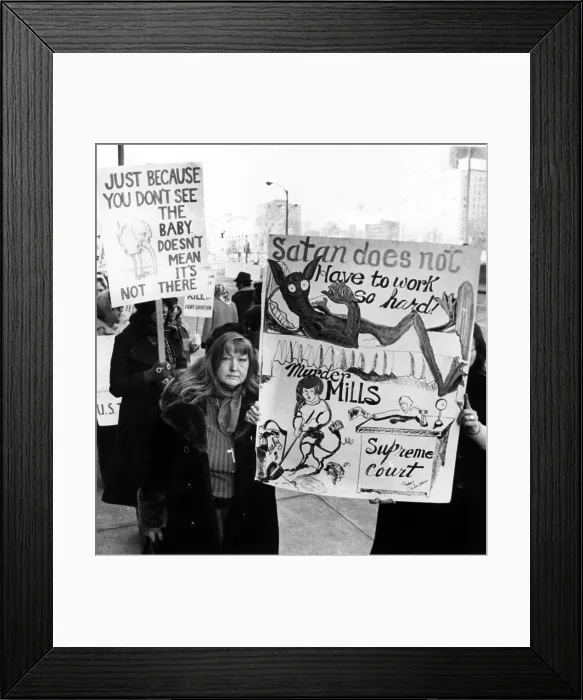 Framed Print : Anti-abortion demonstrators march outside the Federal courts Building in downtown St. Louis, early 1970s. Courtesy: CSU Archives / Everett Collection Framed Print : Anti-abortion demonstrators march outside the Federal courts Building in downtown St. Louis, early 1970s. Courtesy: CSU Archives / Everett Collection