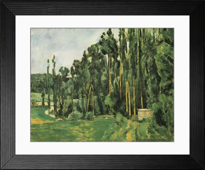 Framed Print : CEZANNE, Paul (1839-1906). The Poplars (Les peupliers). 1879 - 1882. Post-Impressionism. Oil on canvas. FRANCE. Paris. Muse d'Orsay (Orsay Museum) Framed Print : CEZANNE, Paul (1839-1906). The Poplars (Les peupliers). 1879 - 1882. Post-Impressionism. Oil on canvas. FRANCE. Paris. Muse d'Orsay (Orsay Museum)