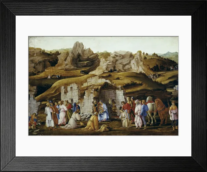 Framed Print : LIPPI, Filippo, called Filippino (1457-1504). The Adoration of the Kings. ca. 1480. Oil with some egg tempera on wood