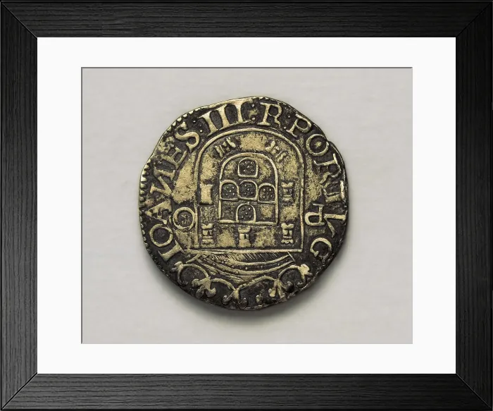 Framed Print : Silver piece of John III of Portugal (1521). Obverse. Coin. AISA / Everett Collection**US SALES ONLY**