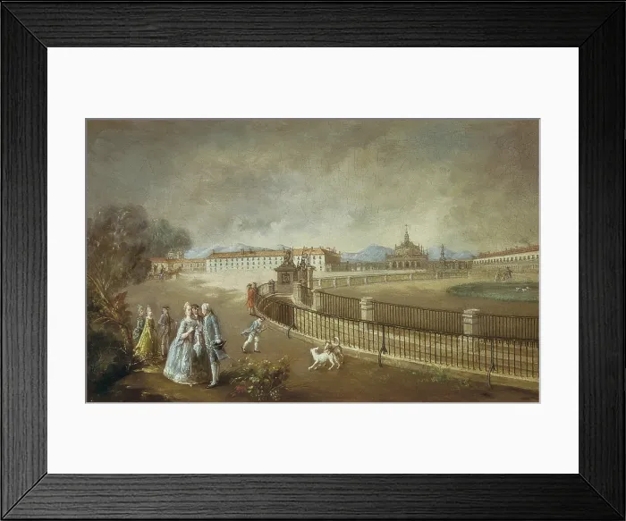 Framed Print : AGUIRRE, Domingo de (18th c.). San Antonio Square, Aranjuez. ca. 1773. Oil on canvas. SPAIN. Madrid. Lzaro Galdiano Foundation. AISA / Everett Collection**US SALES ONLY**