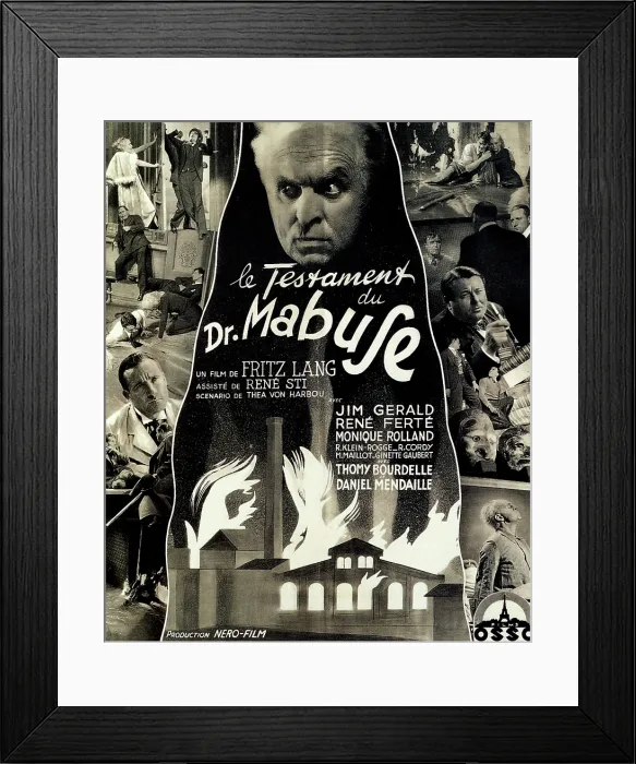 Framed Print : THE LAST WILL OF DR. MABUSE, (aka LE TESTAMENT DU DR. MABUSE), Rudolf Klein-Rogge, 1933