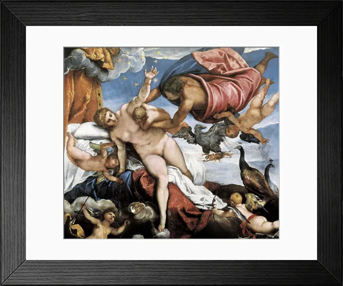 Framed Print : TINTORETTO, Jacopo Robusti, called Il (1518-1594). The Origin of the Milky Way. ca. 1575. Renaissance art. Cinquecento. Venetian school. Oil on canvas. UNITED KINGDOM. London