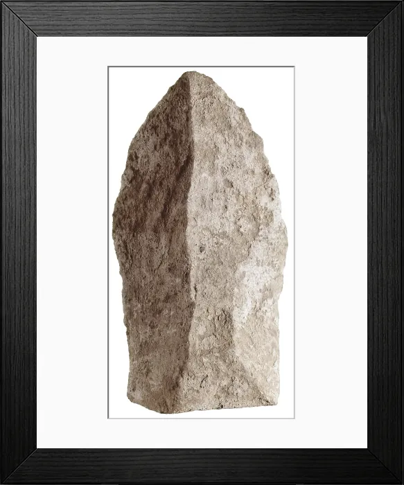 Framed Print : Stone tip. Mesolithic art. SPAIN. Barcelona. Archaeology Museum of Catalonia. Proc: SPAIN. ASTURIAS. Quintana. Posada. La Riera Cave. AISA / Everett Collection**US SALES ONLY**